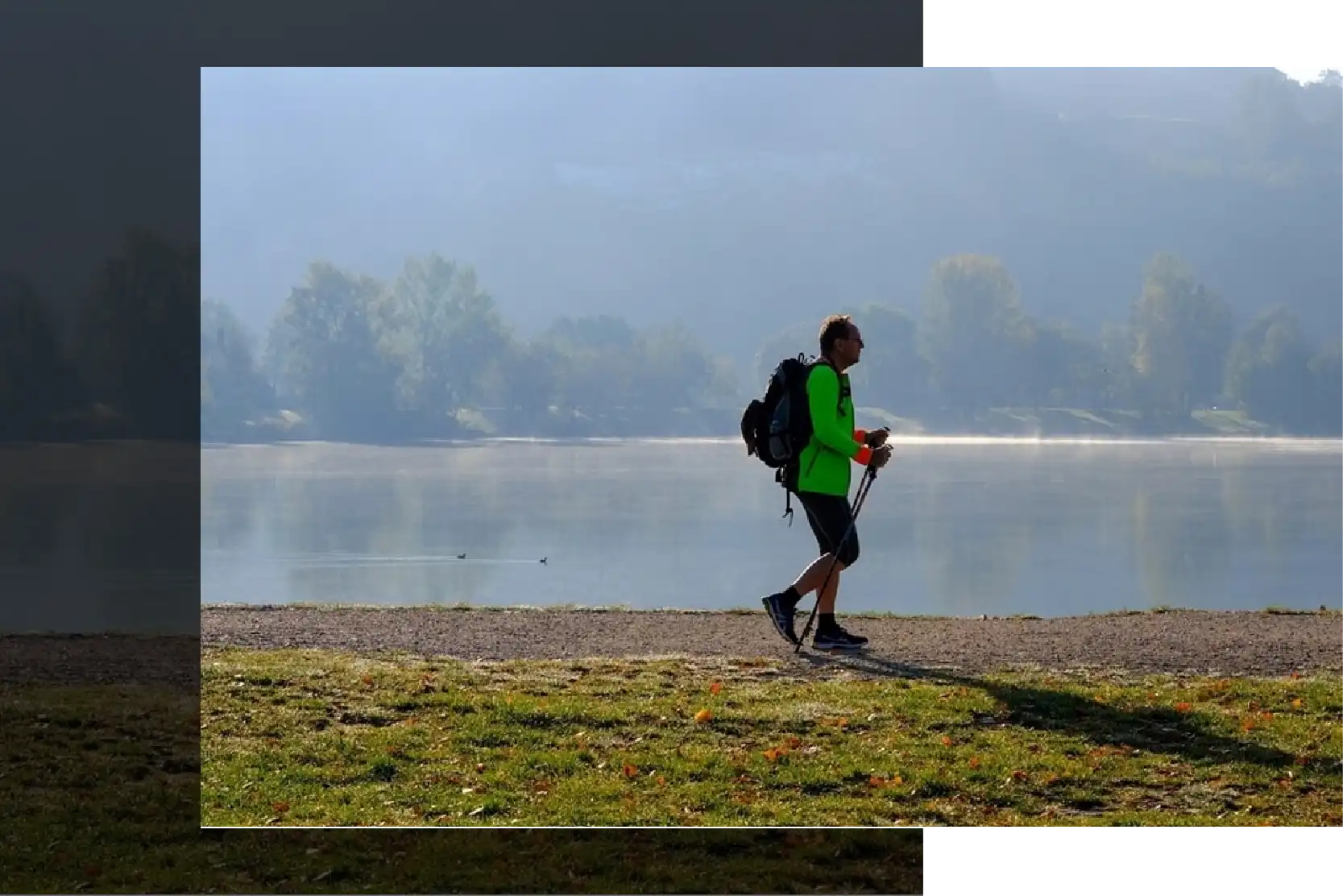 Percorso sportivo panoramico intorno al lago